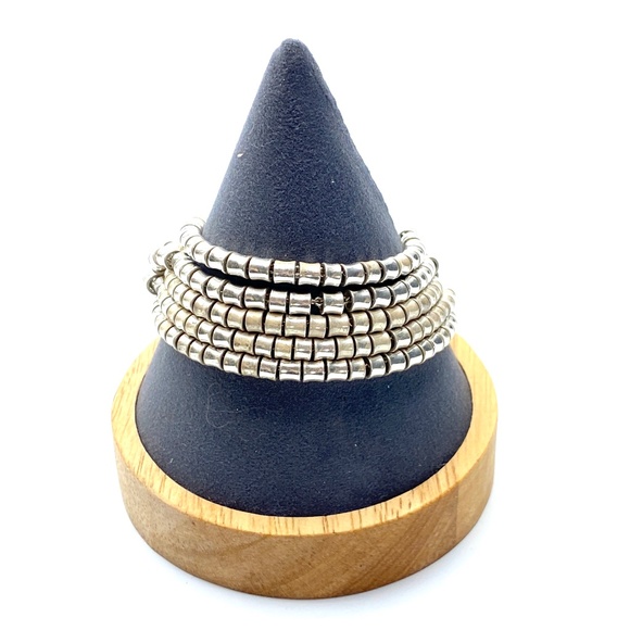 Allsorts Sterling Silver 5-Strand Bracelet — Links of London — 7.5" EUC - Picture 7 of 9